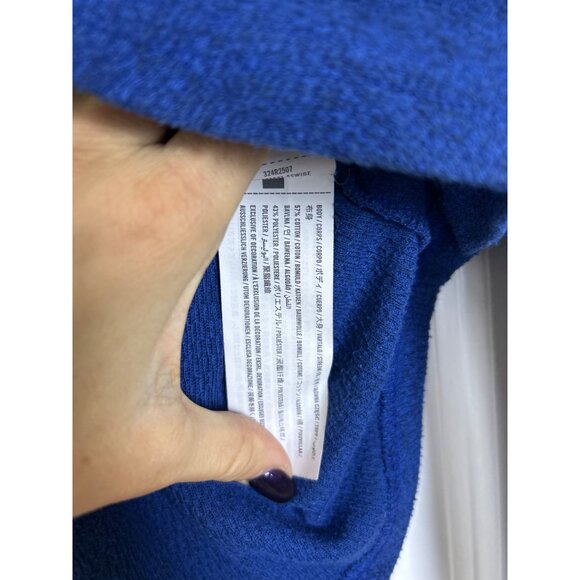 Hollister Blue Thermal Long Sleeve Shirt Logo Tape Raglan Style Size S - Picture 12 of 12